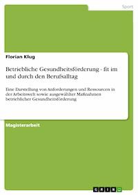 Betriebliche Gesundheitsförderung - fit im und durch den Berufsalltag - Florian Klug - E-Book